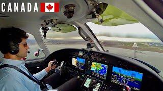 California To Stormy Canada  Single Pilot Private Jet Flight!