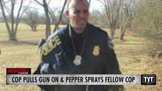 Cop Racially Profiles, Pulls Gun On & Pepper Sprays Fellow Cop