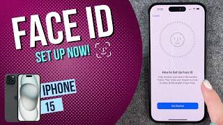 iPhone 15 - How to setup Face ID •  •  •  •  • Tutorial