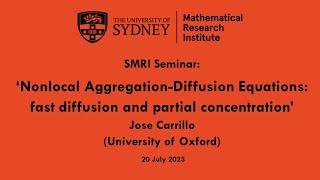 Jose Carrillo: Nonlocal Aggregation-Diffusion Equations: fast diffusion and partial concentration