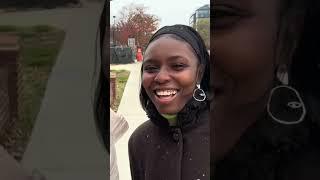 Joyce saw snow for the first time today! There is no snow ️ in Ghana! #internationalstudents #vlog