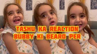 Tashu Ka Reaction Bubby Ki Beard Per || Tashu Ki Baten || #babytasha #funnyvideo #funnybaby #viral