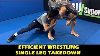 Efficient Wrestling Single Leg Takedown by Bekzod Abdurakhmonov