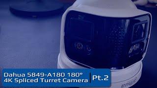 Dahua DH IPC PDW5849 A180 E2 : IPC Color4K T180 Turret Camera Review   Night Test