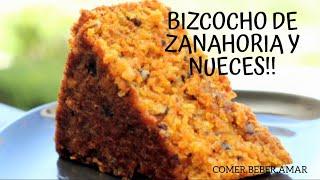 Bizcocho de zanahorias y nueces ( Estilo alemán )