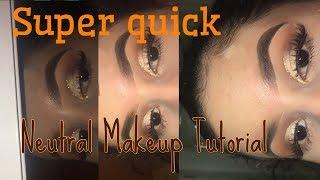 Super Quick Glam/Neutral Eyeshadow Tutorial || MUA Yani