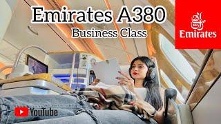 Emirates A380 Business Class Experience | Dubai to Manchester Travel | VLOG