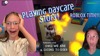 Playing Daycare Story on Roblox!