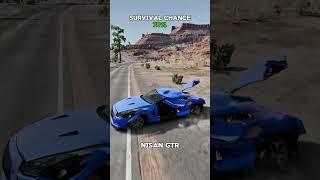 Which Of These Cars Can Overtake The Truck And Survive? #beamng #beamngdrive #game #shorts