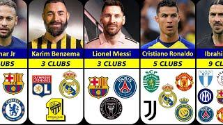 HERE WE GO⁉️ Famous Footballers How Many CLUBS They Played
