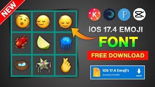 New iOS 17.4 Emoji Font for Pixellab || iOS Emoji Font download link  || TECHNO VICKY 