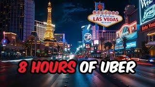 8 hours of driving Uber in Las Vegas in 8 minutes POV