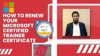 How To Renew Your Microsoft Certified Trainer Certificate