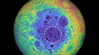 Large mass discovered under moon's crater, believed to be metal from asteroid