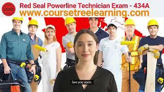 Powerline Technician 434A Red Seal Journeyman Exam Test Prep Textbook, Exam Answers Download Kit
