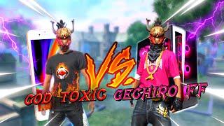 GOD TOXIC VS GECHIRO FF️ 1vs1 full gameplay { deagle king vs pc players P.3 } 