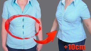 A clever trick on how to enlarge a tight shirt easily!