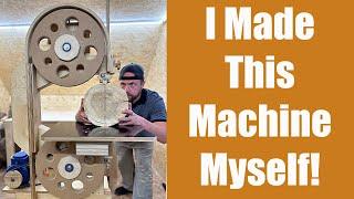 Handmade Band Saw Made of Wood. One Month in 23 Minutes!