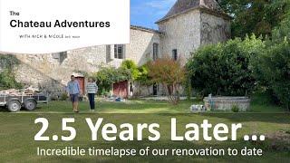 Chateau DIY restoration 2.5 years in 2 minutes TIMELAPSE