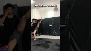 Knockout combo  #shorts #ashortaday #tutorial #mma #kickboxing #fyp #zfitdeepesh