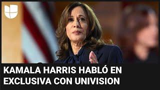 Kamala Harris da su primera entrevista a Univision como candidata presidencial: habló de economía