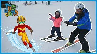 Kids Learn How to Ski  |  Job Jams  |  Downhill Skiing, Snow, Winter Fun, Kids Music and Songs