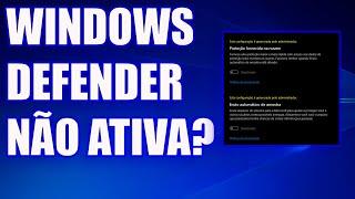 TUTORIAL:  RESOLVENDO PROBLEMA WINDOWS DEFENDER NÃO ATIVA!