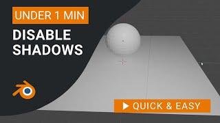 Blender Tutorial: How to Disable Shadows in Blender 