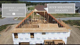 Roof Sheathing Insanity! -POV Framing *BLOOD WARNING*