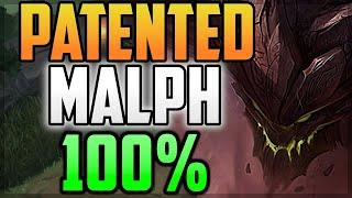 My Patented Malphite Build Gets FREE Wins 100% (HIGH DGM/HIGH SCALING) - League of Legends