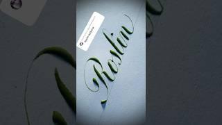 Copperplate calligraphy, tutorial: how I write your name #roslin