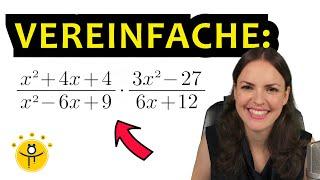 BRUCHTERME vereinfachen Multiplikation – Binomische Formeln, Brüche mit Variablen