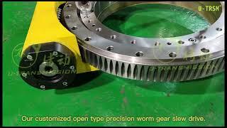 Our customized open type precision worm gear slew drive