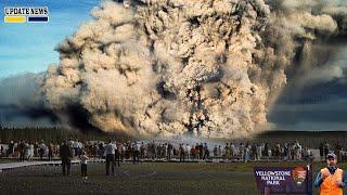 Horrible: 2nd Explosion Yellowstone Giant geyser Unstoppable | spew hot muck Raining down boardwalk