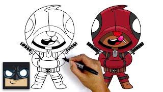 How To Draw Deadpool Leon | Brawl Stars