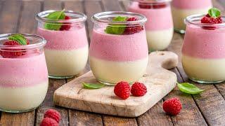 Raspberry Mango Panna Cotta