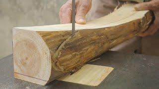 Fun, Easy & Practical Monolithic Woodworking Ideas // Classic Table Design But Extremely Creative