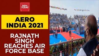 Aero India 2021: Rajnath Singh, Karnataka CM BS Yediyurappa Reach Yelahanka Air Force Base