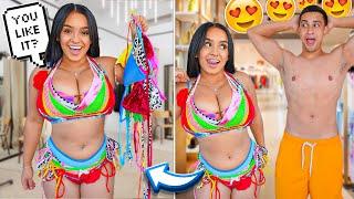 Wearing 10 BIKINIS To See My Boyfriends Reaction!