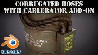 Cablerator Addon to Make Corrugated Hoses (Blender Tutorial)