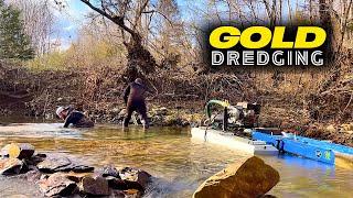 Gold Dredging For Placer Gold Deposits!