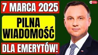 🟡 7 MARCA 2025: UWAGA! ZUS WPROWADZA WAŻNE ZMIANY DLA EMERYTÓW OD MARCA 2025 SPRAWDŹ, CO SIĘ ZMIENI!