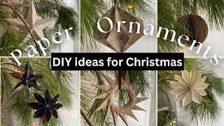 Diy paper ornaments for Christmas l Budget Friendly l Paper Craft | 크리스마스 DIY 아이디어