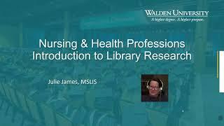 Nursing and Health Library Research: Introduction