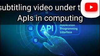 Subtitling "fast ApIs" intro with python️.Master 2 translation