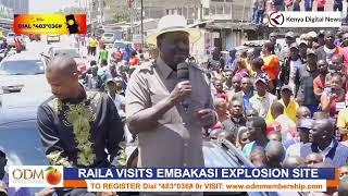 Raila Odinga orders Ruto pay Embakasi Gas Explosion victims Ksh 500,000 each!!