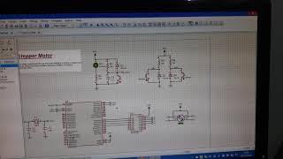 Stepper motor simulation running test with proteous software