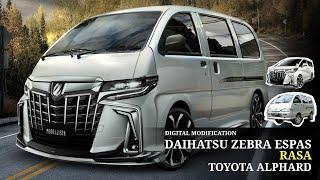 Modifikasi Espass/Zebra Pakai Muka Toyota Alphard |Digital Modification DIGIMOD| -Virtual Tuning