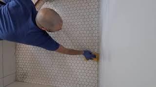How to grout a shower floor mosaic