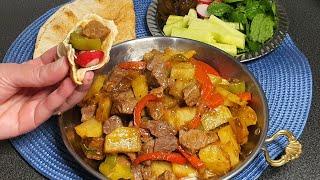 جربوها وادعولي اطيب وصفه للعشاء وجدا بسيطه |Try it today it's great| Meat with vegetables